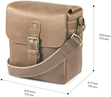 MegaGear Genuine Leather Camera Messenger Bag Mirrorless Portable electronic device cover - Image 4