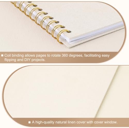Scrapbook Photo Album 12x12 Inches 80 Pages Linen Cover Beige - Image 5