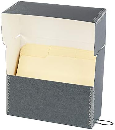 Lineco Archival Document Storage Box, 12.5" x 10.5" x 5", Gray by Lineco