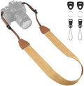 Universal Camera Strap - Camera Neck Strap, Adjustable Shoulder Straps Compatible with Canon, Fujifilm, Nikon, Olympus, Panasonic and other SLR and mirrorless cameras - Khaki by OIAWH