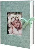 Photo Album 4x6 100 Pockets, Slip-in Picture Albums, Linen Cover Top Loader Vertical Pockets Albums for Baby, Kids Boy Girls, Wedding, Family, Anniversary, Green by HenPisen