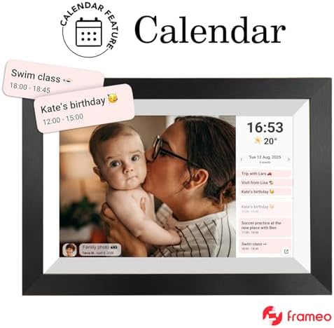 FRAMEO 10.1 Inch Smart WiFi Digital Photo Frame 1280x800 IPS LCD Touch Screen, Auto-Rotate Portrait and Landscape, Share Moments Instantly via Frameo App from Anywhere - Image 4