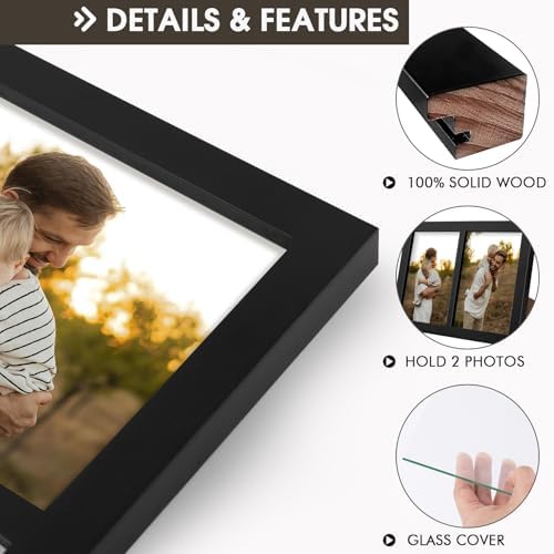 Golden State Art, 6x8 Double Picture Frame, Display Two 6x8 Photos (Black) - Image 6