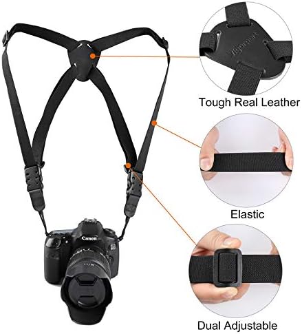 Vigorport Camera Strap, Cross Shoulder Straps, Quick Release Chest Harness - Image 4