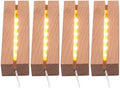 4Pcs Rectangle Wood LED Light Stand Display Base for Plexiglass Acrylic by Lyshujli