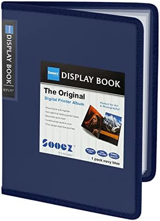 Sooez 30-Pocket Binder with Plastic Sleeves 8.5x11,Heavy Duty Art Portfolio by Sooez