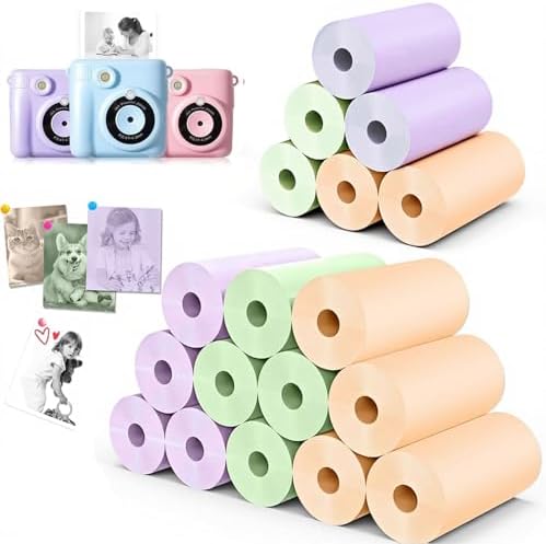 18 Rolls Kids Camera Paper Roll Refill Compatible with Most Instant Print Cameras for Kids BPA Free （2.24"x0.98" ） by Unknown