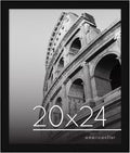 Americanflat 20x24 Poster Frame - Black Engineered Wood with Polished Plexiglass - Wide Picture Frame for Vertical or Horizontal Wall Display - Epic Collection - Black by Americanflat