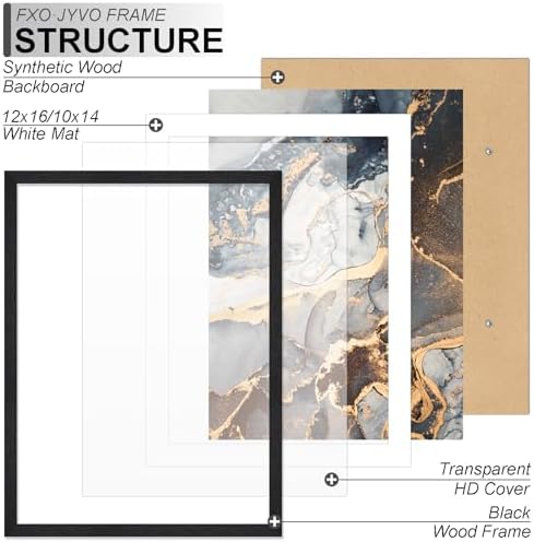 12x16 Frame Set of 4 for Diamond Art Painting 30x40cm Engineered Wood Black - Image 6