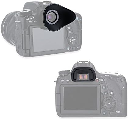JJC Silicone Eyecup Viewfinder for Canon 6D Mark II 5D Mark II 80D, 2-Type - Image 4