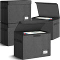 Leffis 4 Pack Comic Book Storage, Collapsible and Stackable Comic Short Box by Leffis