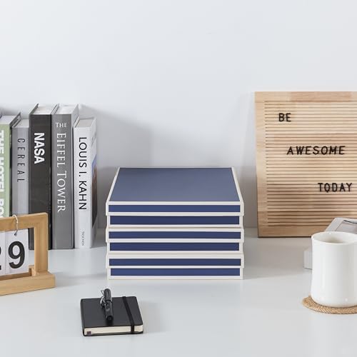 Soul & Lane - Letter Size Document Storage Boxes with Lids, Set of 3, Blue - Image 2
