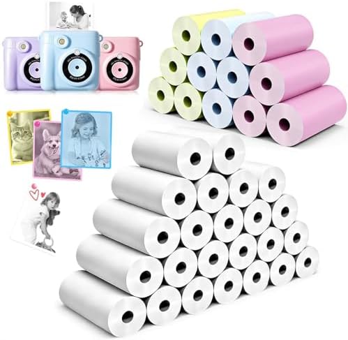 36 Rolls Kids Camera Paper Roll Refill Compatible with Most Instant Print Cameras for Kids BPA Free（2.24"x0.98" ） by Unknown