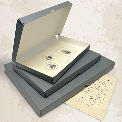 Golden State Art, Clamshell Archival Storage Box 9x12, Gray, Pack of 2 - Image 5