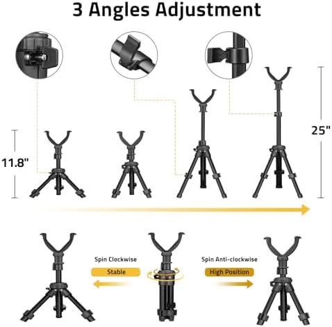 CVLIFE Shooting Rest Tripod 360 Degree Rotation V Yoke Stand - Image 4