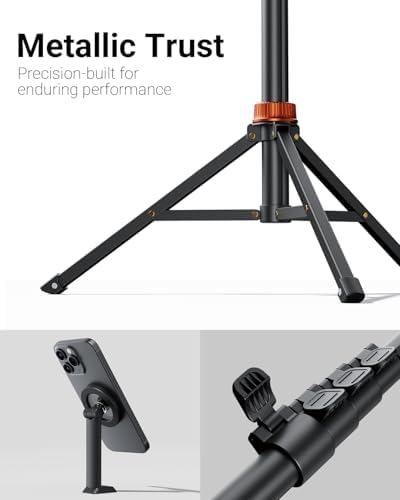 VIMOSE 66" Magnetic Phone Tripod, Tripod for iPhone with Remote & Strong Magnetic Holder for Magsafe, Stable Cell Phone Tripod for Video Recording - Image 5