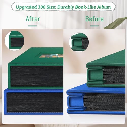 Popotop 4x6 Photo Album Holds 300 Pictures, Vegan Leather Hardcover - Image 6