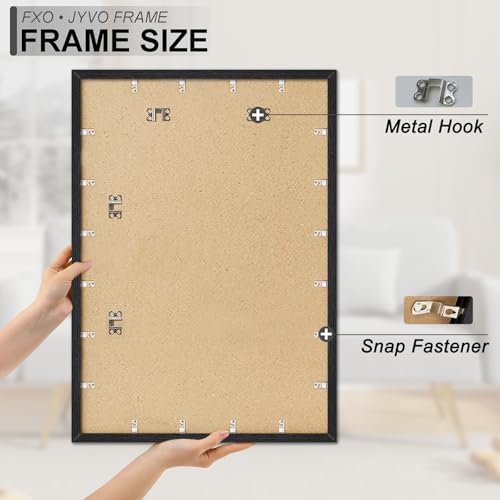 Fxojyvo 28x40 Picture Frame Black Engineered Wood Wall Hanging - Image 6