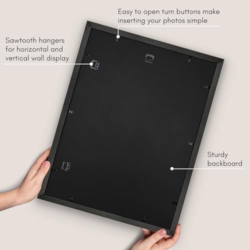 Americanflat 17x23 Poster Frame - Matted to 13x19 - Black - Image 6