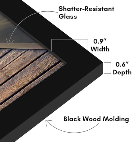 Americanflat 13x14 Picture Frame - Engineered Wood - Black - Image 3