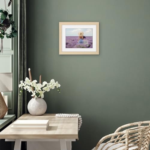 Americanflat 11x14 Picture Frame - Matted to 8x11 - Natural Oak - Image 6