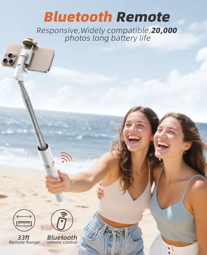 Tripod for iPhone, Selfie Stick with Remote, Stable & Durable Phone Tripod - Image 3