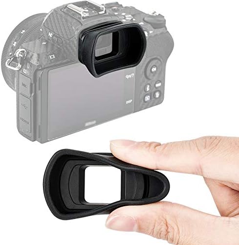 JJC KIWIFOTOS Ergonomic Long Camera Eyecup for Nikon Z50, Nikon Z50 Eye Cup, Z50 Eye Piece viewfinder, Replaces Nikon DK-30 Eyecup, Soft Silicone, 49.9X33.1X21.9mm by Fotasy