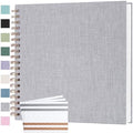 Scrapbook Photo Album 10x10 Inches 40 Pages Linen Cover Grey by Bonyomor