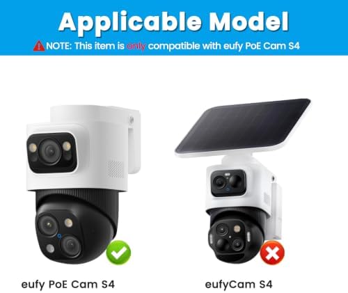 Sunshade & Rain Visor Cover Compatible with Eufy PoE Bullet-PTZ Cam S4 - Image 2