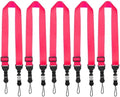 FIEIL 5 Pack Nylon iPad Strap, Adjustable Camera Neck Strap, Comfortable Shoulder Strap for iPad, Cellphone Tablet, Camera, Laptop, Binocular, Luggage Bag(Rose red Universal Neck Lanyard) by FIEIL
