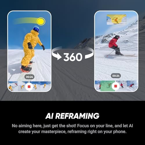Insta360 X5 Ski Bundle - Waterproof 8K 360 Camera, Invisible Selfie Stick Effect, Leading Low Light, Rugged & Replaceable Lens, 3-Hour Battery, Clear Audio, Stabilization - Image 5