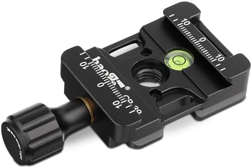 Haoge CP-39 Screw Knob Quick Release Clamp Adapter with Hand Strap Bosses Boss Slot fit RRS Sunwayfoto Kirk Benro Arca Swiss Tripod or Monopod Head on Canon Nikon Sony Pentax Olympus Fujifilm Camera by haoge