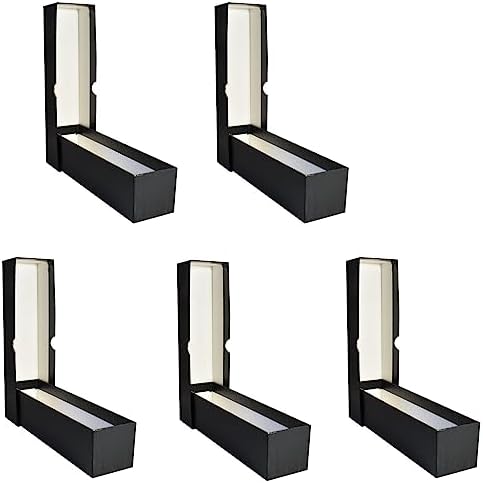 Guardhouse 9" Single Row Storage Box for 2" Paper and Plastic Coin Holders Black Bundle of 5 Boxes by Guardhouse