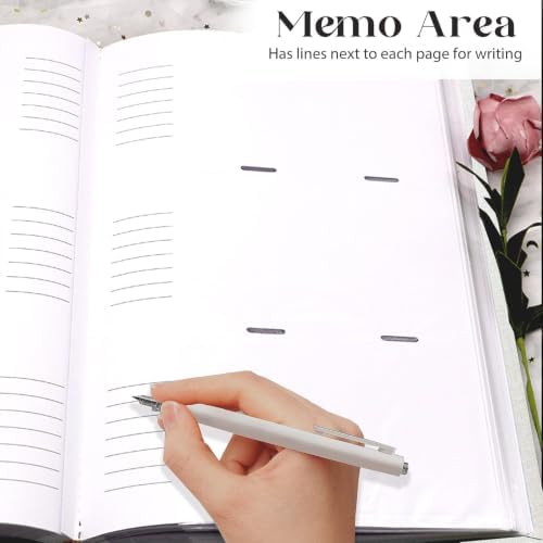 Holoary Photo Album 4x6 300 Photos, 300 Pockets 4”x6” Picture Album, Linen Fabric Cover Big Picture Book for Photos with Writing Area, 4x6 Photo Albums for Family Weddings Travel Memories(Sage) - Image 4