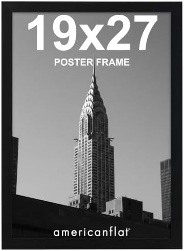 Americanflat 19x27 Poster Frame - Engineered Wood - Black by Americanflat