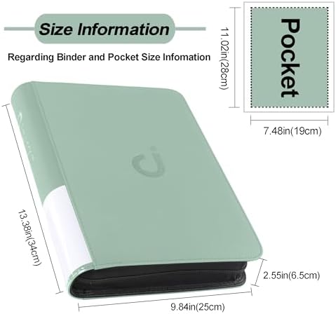 D DACCKIT Comic Binder，Comic Book Album with Sleeves Fits Regular Comics and Comic Bagged and Boarded - Comic Storage Binder Holds 24 Comic Books（Model A，Asakusa Green） - Image 7