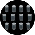 12Pcs Clear 35mm Caliber Plastic Film Canisters with Lids by Unknown