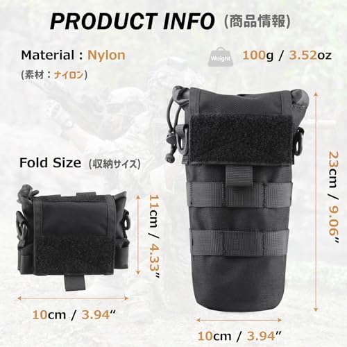 Azarxis Molle Pouches, Tactical Compact EDC Small Utility Pouch Waist Bags Sundries Storage Admin Organize Gear Gadget for Military Backpack - Image 2