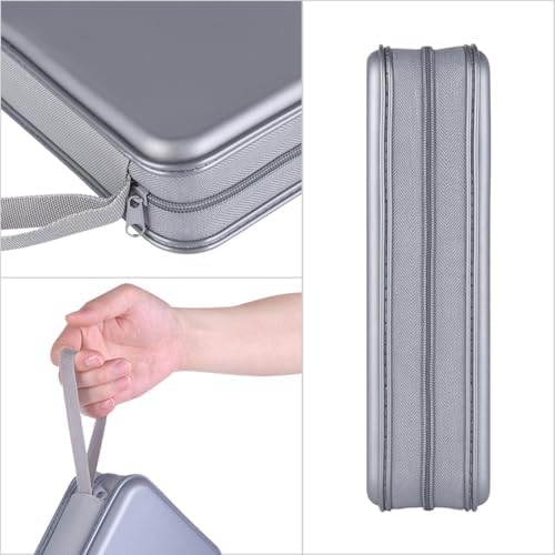 alavisxf xx CD Case, 96 Capacity Hard Plastic Organizer Wallet for Car - Image 2