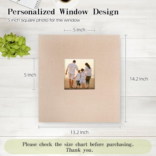 potricher Photo Album 4x6 Pictures, 1000 Pockets, Linen Cover, Beige - Image 2