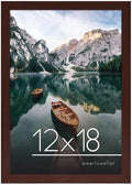 Americanflat 12x18 Poster Frame with Shatter-Resistant Glass - Signature Collection - Gallery-Style Frames Made of Engineered Wood - Photo Frame for Wall Display - Mahogany by Americanflat