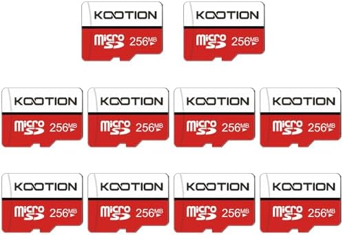 (Not 256 GB) 256 MB Micro SD Card 10-Pack, KOOTION Class 4 Low Capacity Memory Cards for Old Phones/MP3 Players, Basic Small Data Storage & File Transfer (10 Pack, 256 Megabyte) by KOOTION