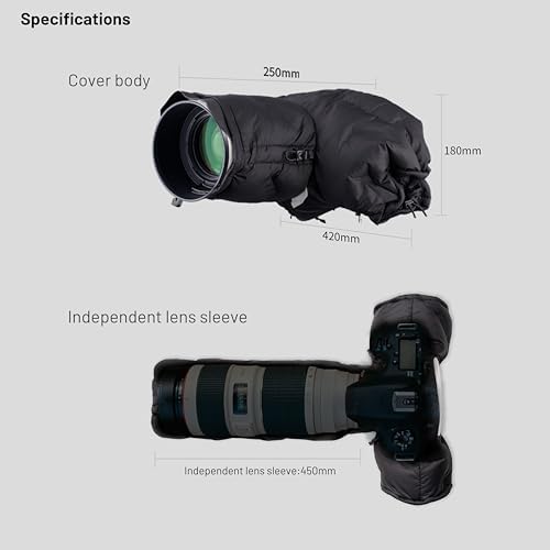 PGYTECH Camera Warm Cover for DSLR Cameras with 150-450mm Lens, Cold-Proof - Image 6