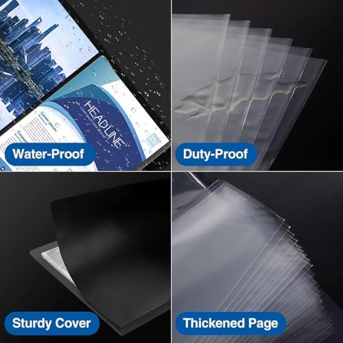 Sooez Art Portfolios 11x14, Portfolio Folder with 30 Pockets & Black Inner - Image 5