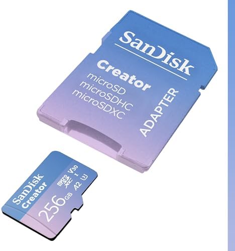 SANDISK 256GB Creator microSD Card + Adapter, Up to 190MB/s Read Speeds - Image 2