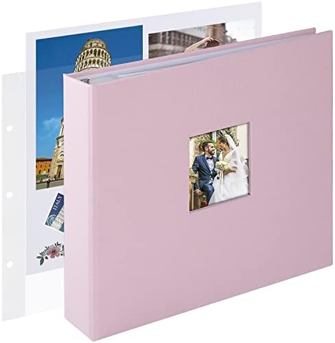 1DOT2 10x10 Inch 3 Ring DIY Scrapbook Photo Album, Pink by 1DOT2