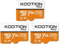 KOOTION 256GB Micro SD Card 3Pack,TF Card Micro SDXC Memory Card V30 A1 App Performance High Speed microSD Card, U3, V30, A1 by KOOTION
