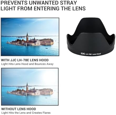 EW-78E Reversible Lens Hood Shade Protector for Canon EF-S 15-85mm f/3.5-5.6 IS USM LENS, Replaces Canon EW-78E Lens Hood - Image 4