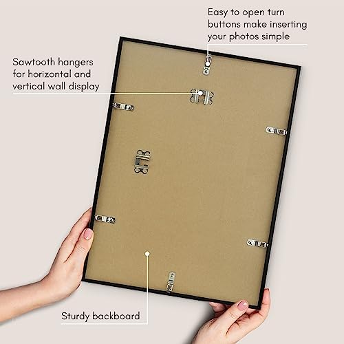 Americanflat 12x16 Picture Frame - Slim Molding - Black - Image 5