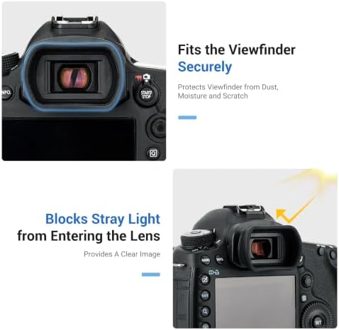 Kiwifotos Long Soft Viewfinder Eyecup Eyepiece for Canon 5D Mark IV III 7D - Image 3